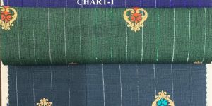 Rayon Lurex Printed Fabric