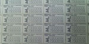 Vinyl White Frangible Label