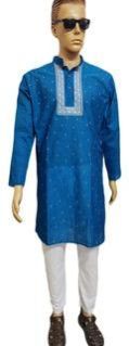 Mens Blue Kurta Pajama Set