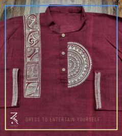 Mens Maroon Kurta