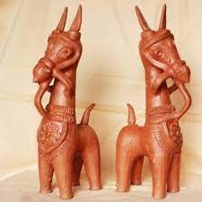 Brown Terracotta Bankura Horse