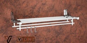 SQUAER FOLDING RACK WITH DOUBLE ROD