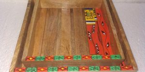 Wooden Walnut Polished Handcrafted Serving Tray