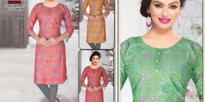 Ladies Foil Print Kurti