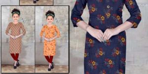 Girls Printed Rayon Kurti