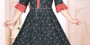 Ladies Rayon Printed Frock Kurti