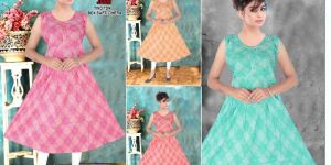 Ladies Two Tone Printed Ghera Kurti