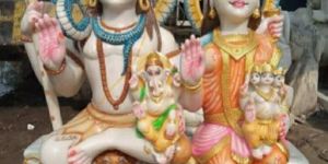 Marble Shiv Parivar Statue