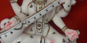 Stone Saraswati Mata Statue