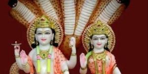 Marble Vishnu Laxmi Statue