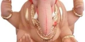 Light Brown Clay Ganesh Statue