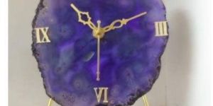 Purple Agate Clock