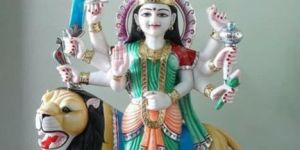 Marble Standing Durga Maa Statue