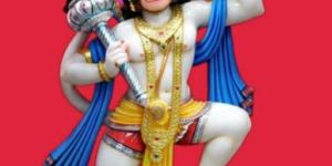 Multicolor Marble Hanuman Statue