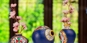Warli Pottery Set of 3 for Home Interior Decor Natural Living