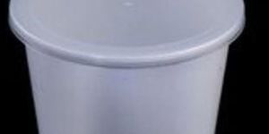 500 Ml White Plastic Round Container