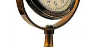 Aluminum Moon Stand Table Clock