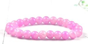 Pink Jade Beaded Bracelet