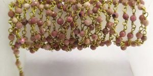 Rhodonite Rosary Chain
