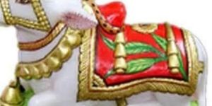 Marble Nandi Statues