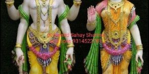 Marble Vishnu Laxmi Statue