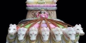 Marble Surya Dev Statue