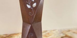 Wooden Arabic Oud Incense Bakhoor Burner Inlaid Mother Of Pearl, Custom Designs :Brown, MDF Burner