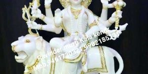 White Marble Durga Statue