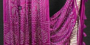 Modal Silk Ajrakh Dupatta with Zari Pallu