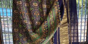 Modal Silk Zari Pallu Patola Design Dupatta