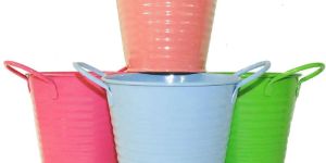 Metal Garden Tubs with Side Handles