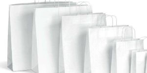 Plain White Kraft Paper Bags