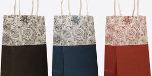 Printed White Kraft Paper Bags