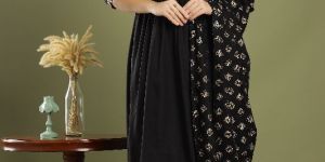 Black Long Kurta Palazzo with Dupatta