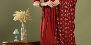 Maroon Long Kurta Palazzo with Dupatta