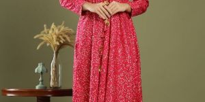 Pink Ankle Length Gown