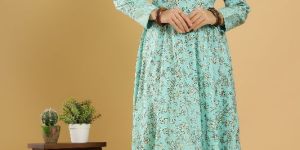 Sky Blue Ankle Length Gown