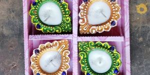 Hand Painted Wax Diya