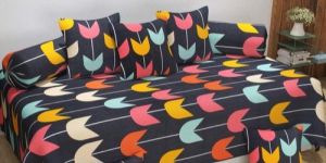 Printed 3D Diwan Bed Sheet