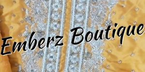 Yellow Zardozi Unstitched Suit