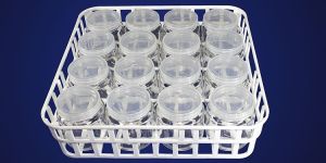 16 Glass Jar Set with Tray