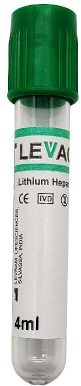 LEVRAM LEVAC LITHIUM HEPARIN VACUUM BLOOD COLLECTION TUBE