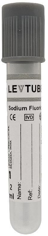 LEVRAM LEV-TUBE SODIUM FLUORIDE NON VACUUM BLOOD COLLECTION TUBE