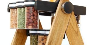 Wooden 12 Jar Spice Rack