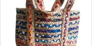Fancy Cotton Chindi Jute Bag