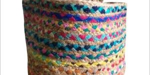 Multicolor Cotton Chindi Jute Bag