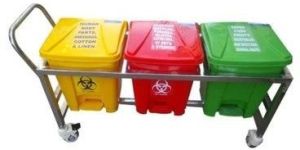 Hospital Dustbin Trolley