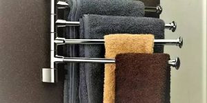 4-Arm Bathroom Swing Hanger Towel Rack