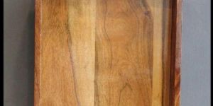 Inaithiram STBH14 Acacia Wood Rectangular Wooden Serving Tray 14 Inch