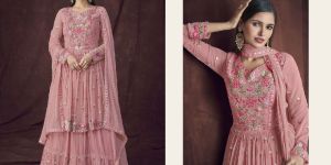 Disainer Frock Suite Aashirwad D.No.7107